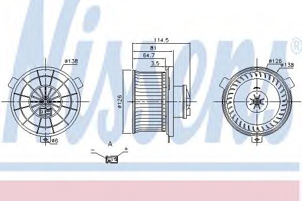 Вентилятор салона NISSENS 87203