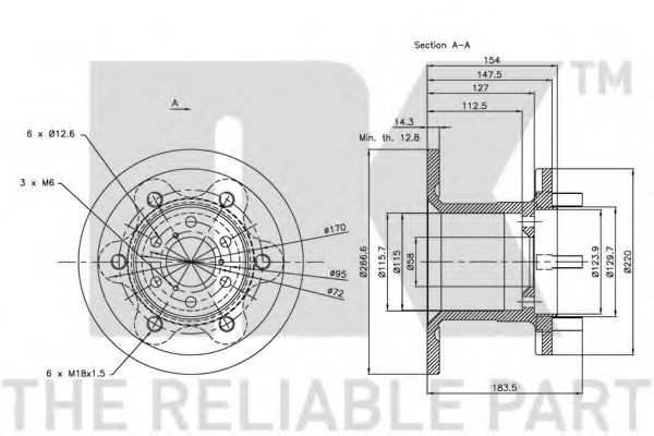 Тормозной диск NK 202326