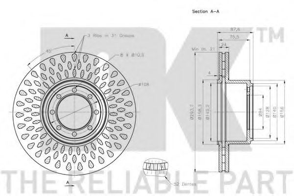 Тормозной диск NK 202355