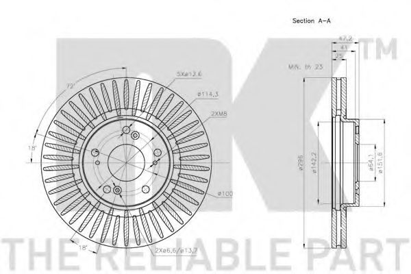 Тормозной диск NK 202649