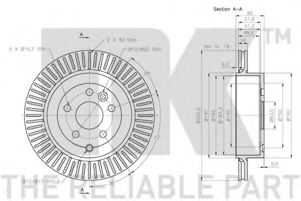 Тормозной диск NK 204033