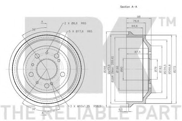 Тормозной барабан NK 261901