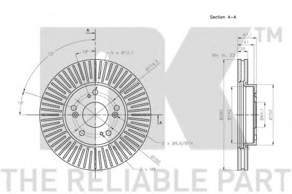 Тормозной диск NK 312661