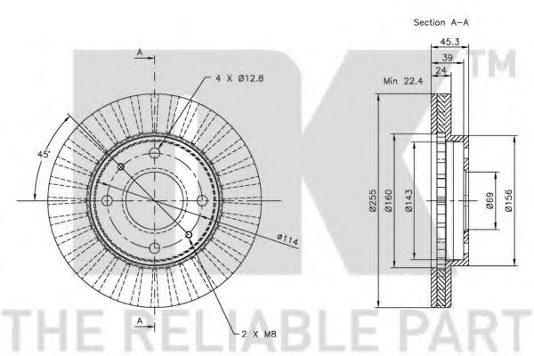 Тормозной диск NK 313010