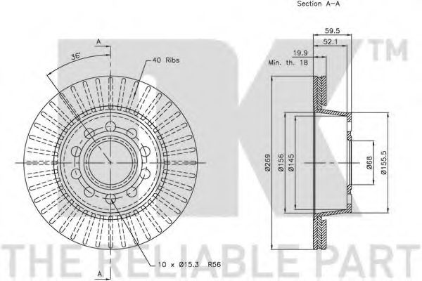 Тормозной диск NK 314781