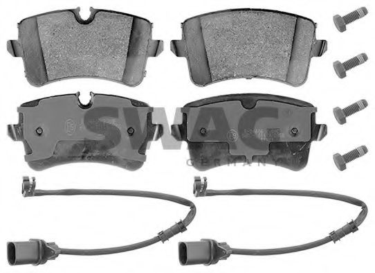 Комплект тормозных колодок, дисковый тормоз SWAG 30 11 6017