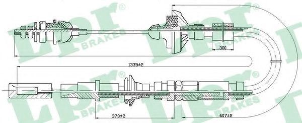 Трос, управление сцеплением LPR C0107C