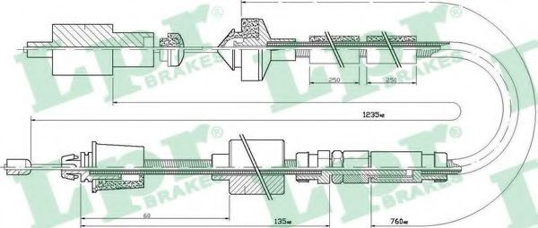 Трос, управление сцеплением LPR C0204C