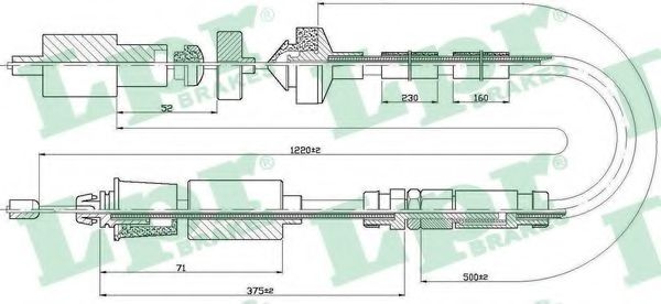 Трос, управление сцеплением LPR C0503C