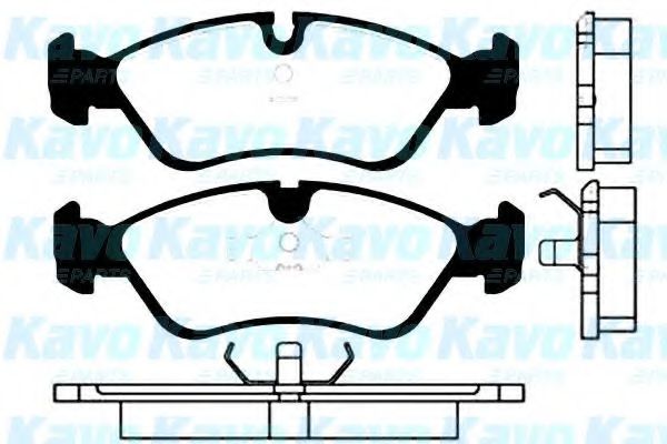 Комплект тормозных колодок, дисковый тормоз KAVO PARTS BP-1001