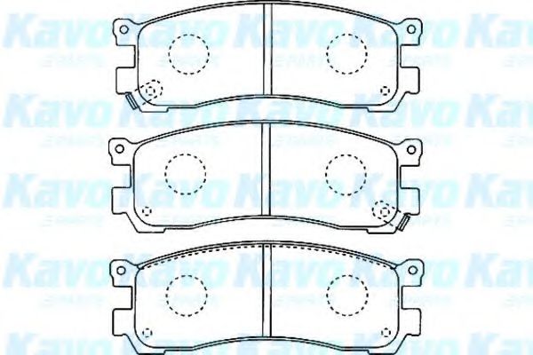 Комплект тормозных колодок, дисковый тормоз KAVO PARTS BP-4552