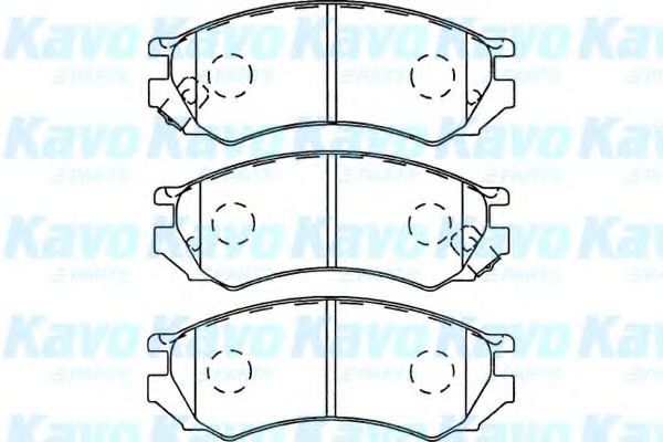 Комплект тормозных колодок, дисковый тормоз KAVO PARTS BP-6564