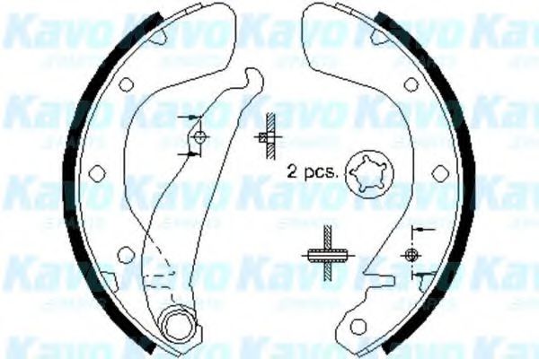 Комплект тормозных колодок KAVO PARTS BS-1400