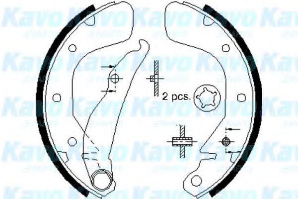 Комплект тормозных колодок KAVO PARTS BS-1402