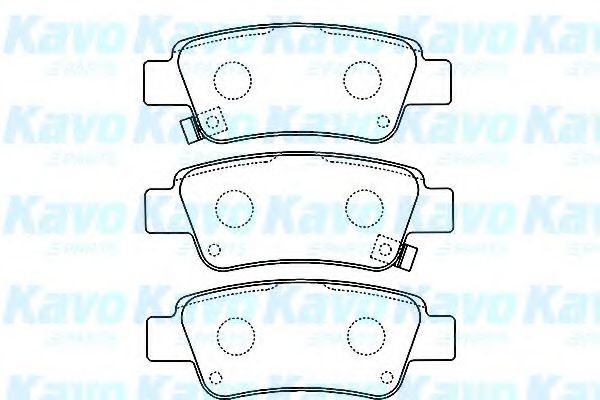 Комплект тормозных колодок, дисковый тормоз KAVO PARTS BP-2055