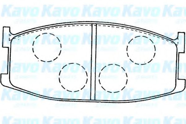 Комплект тормозных колодок, дисковый тормоз KAVO PARTS BP-4561