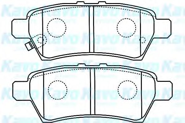 Комплект тормозных колодок, дисковый тормоз KAVO PARTS BP-6595