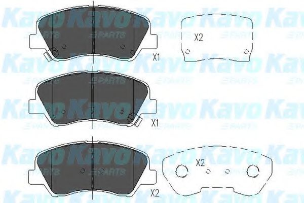 Комплект тормозных колодок, дисковый тормоз KAVO PARTS KBP-4023