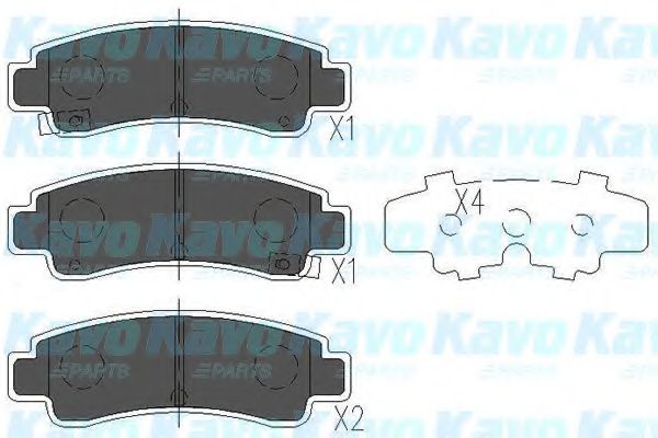 Комплект тормозных колодок, дисковый тормоз KAVO PARTS KBP-6546