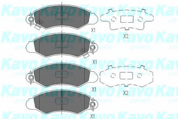 Комплект тормозных колодок, дисковый тормоз KAVO PARTS KBP-8520