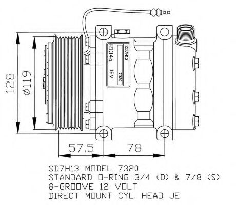 Компрессор, кондиционер NRF 32141G