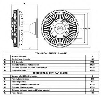 Сцепление, вентилятор радиатора NRF 49010
