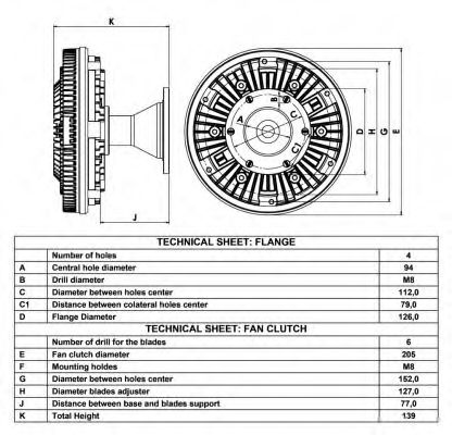 Сцепление, вентилятор радиатора NRF 49014
