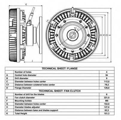 Сцепление, вентилятор радиатора NRF 49065