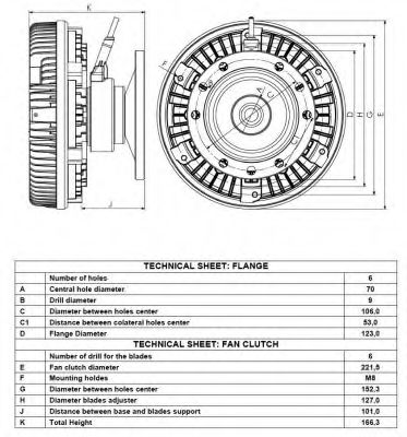 Сцепление, вентилятор радиатора NRF 49090