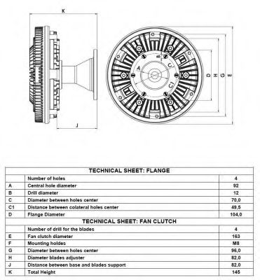 Сцепление, вентилятор радиатора NRF 49105