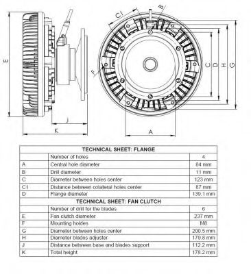 Сцепление, вентилятор радиатора NRF 49116