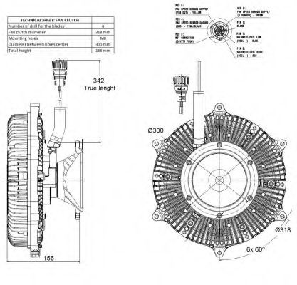 Сцепление, вентилятор радиатора NRF 49136