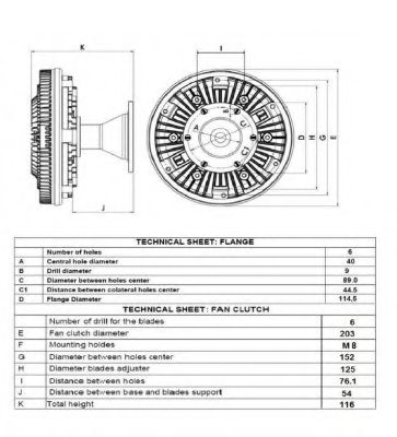 Сцепление, вентилятор радиатора NRF 49145