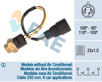 Термовыключатель, вентилятор радиатора FAE 38080