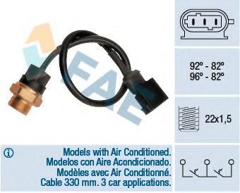 Термовыключатель, вентилятор радиатора FAE 38260