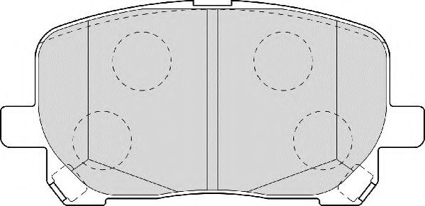 Комплект тормозных колодок, дисковый тормоз NECTO 23836