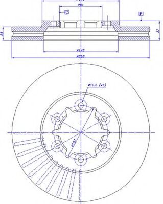 Тормозной диск CAR 16495
