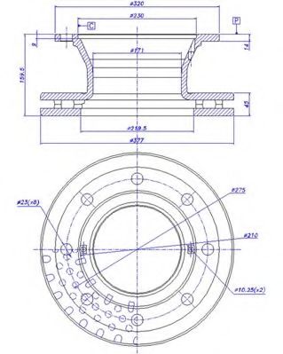 Тормозной диск CAR 150.375