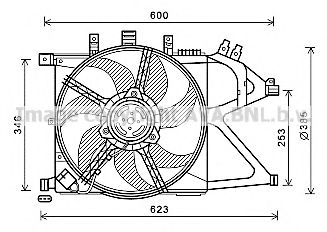 Вентилятор, охлаждение двигателя AVA QUALITY COOLING OL7660