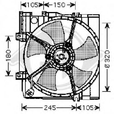 Вентилятор, охлаждение двигателя DIEDERICHS 8622103