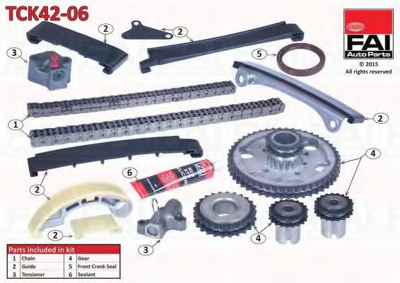 Комплект цели привода распредвала FAI AutoParts TCK42-06