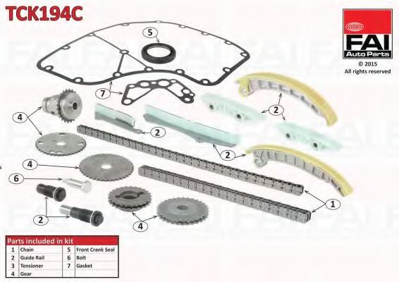 Комплект цели привода распредвала FAI AutoParts TCK194C