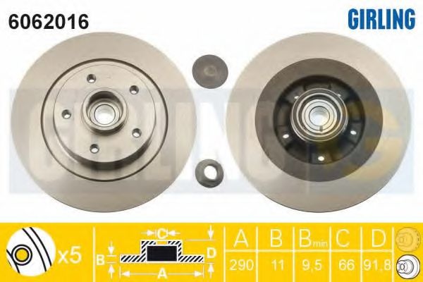 Тормозной диск GIRLING 6062016