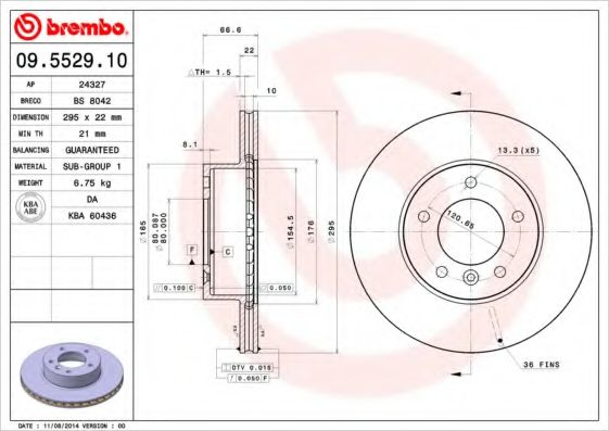 Тормозной диск BRECO BS 8042