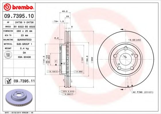 Тормозной диск BRECO BS 8322