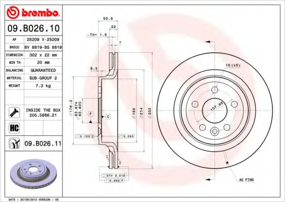 Тормозной диск BRECO BV 8819