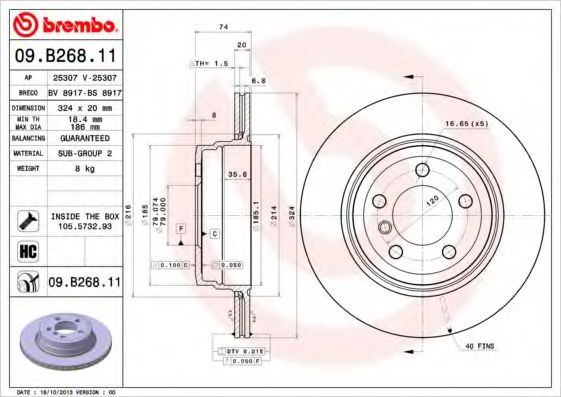 Тормозной диск BRECO BV 8917