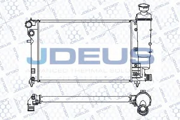 Радиатор, охлаждение двигателя JDEUS 007M03