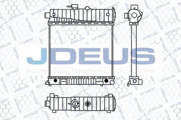 Радиатор, охлаждение двигателя JDEUS 017B19