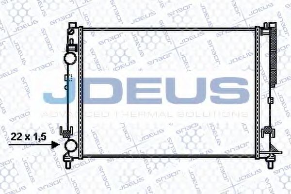 Радиатор, охлаждение двигателя JDEUS 023M74